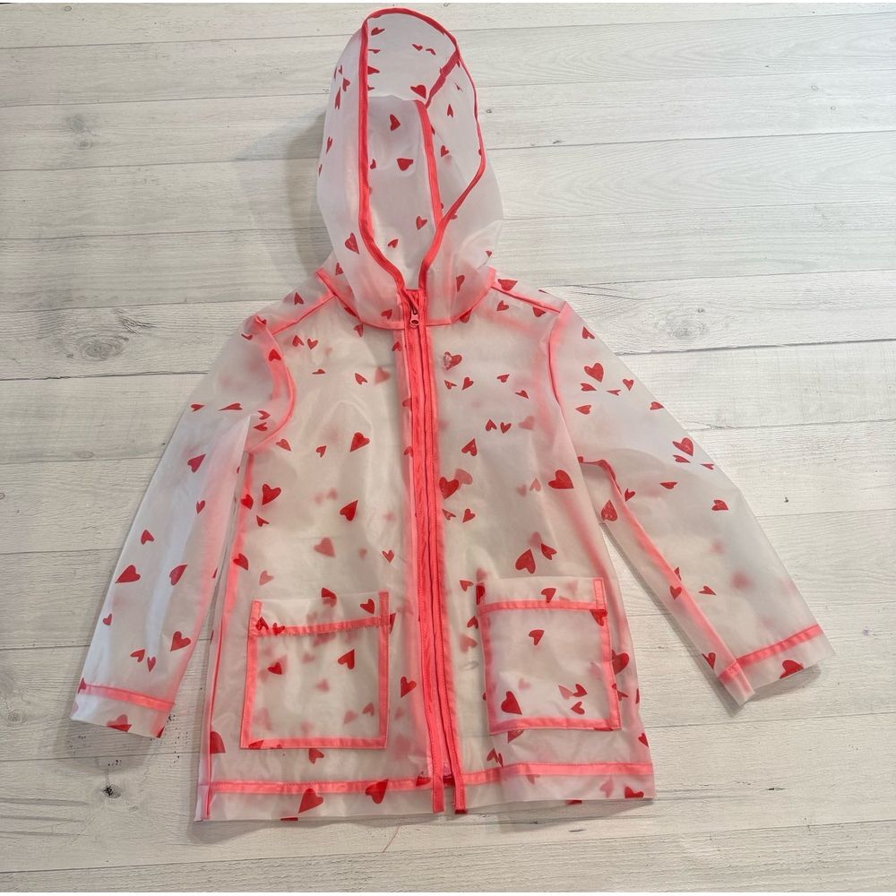 Luck Penny girls clear heart rain‎ jacket 2/4